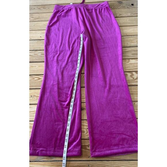 NWT $88 Magaschoni Velvet Sweat Suit Size Medium Women’s Fuchsia - Picture 14 of 16